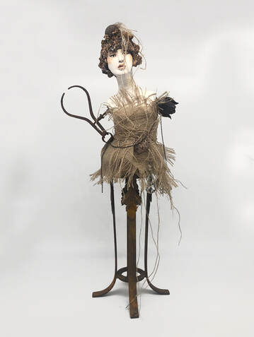 Figurative Sculpture with Found Objects by Alicia Tapp