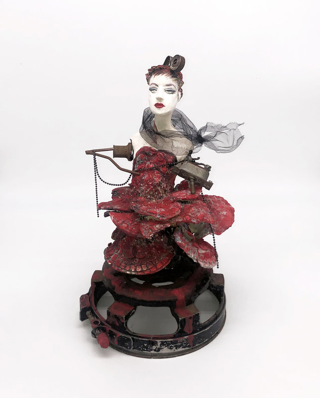 Assembled, Mixed media ,found objects Sculptural figures